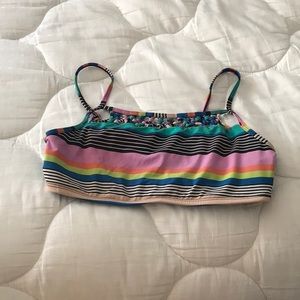 stripey high waisted bikini